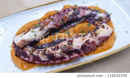 Grilled Octopus Leg Traditional Style Grilled Octopus Leg Traditional Style 138638399