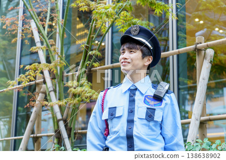 Young Japanese male security guard. Filming assistance provided by: Denpa Gakuen Educational Foundation, Tokyo Electronics College. Young Japanese male security guard. Filming assistance provided by: Denpa Gakuen Educational Foundation, Tokyo Electronics College. 138638902
