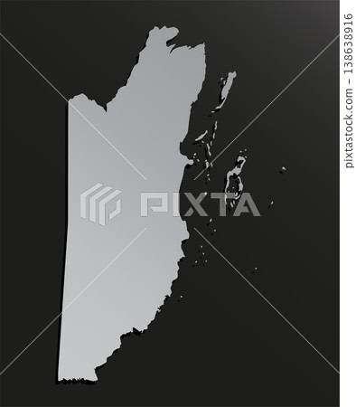 Map of Belize, template Caribbean outline country 138638916
