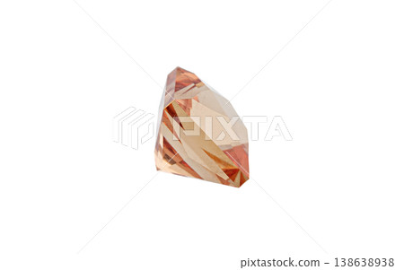 Garnet with rutile inclusions faceted old mine cut stone mineral macro photography on white isolated background Garnet with rutile inclusions faceted old mine cut stone mineral macro photography on white isolated background 138638938