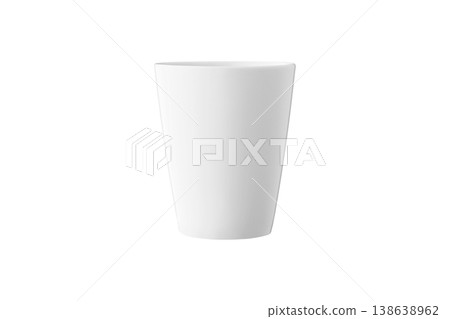 White cup for tea or coffee on isolated white background White cup for tea or coffee on isolated white background 138638962