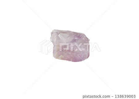 Amethyst mineral stone macro on white background Amethyst mineral stone macro on white background 138639003