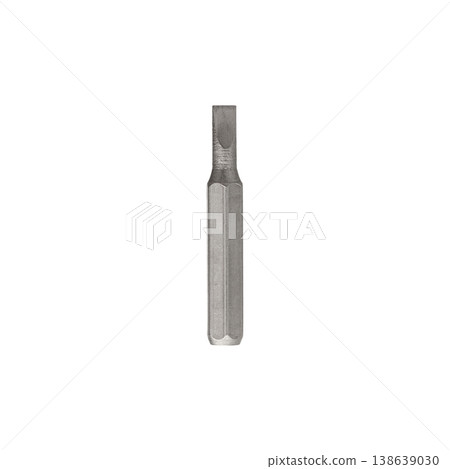 Iron bit for screwdriver and drill on Isolated on a white background Iron bit for screwdriver and drill on Isolated on a white background 138639030