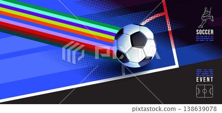 Modern Football Background with Colorful Motion and Energy Lines Modern Football Background with Colorful Motion and Energy Lines 138639078