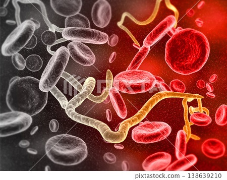 Virus infecting the red bloods 138639210