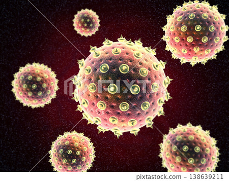 3d rendering of viruses background 138639211