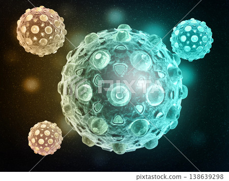 3d rendering of viruses background 138639298