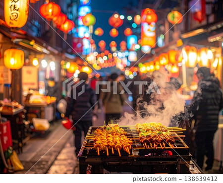 Illustrations of street food stalls around the world 138639412