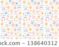 Good Vibes Seamless Pattern, Vector 138640312
