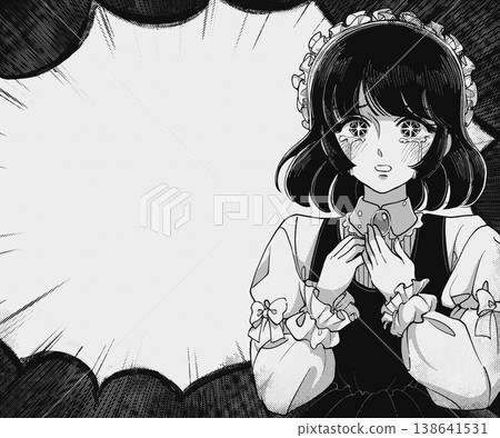 A comic-style illustration of a girl crying in shock, with a speech bubble. A comic-style illustration of a girl crying in shock, with a speech bubble. 138641531
