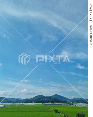 sky and rice fields sky and rice fields 138641608