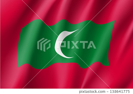 Maldives national flag. Patriotic symbol in official country colors. Illustration of Asian state flag. Vector icon Maldives national flag. Patriotic symbol in official country colors. Illustration of Asian state flag. Vector icon 138641775