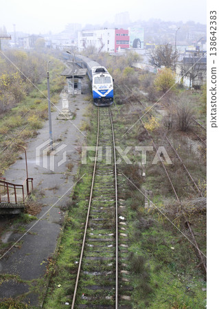 The abandoned Vistorniceni railway station in Chisinau. 138642383