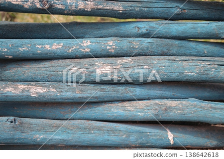 An old shabby wicker fence. An old shabby wicker fence. 138642618