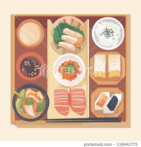 different types of sushi 138642775