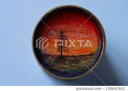The image of a withered tree on a paper cup. The image of a withered tree on a paper cup. 138642922
