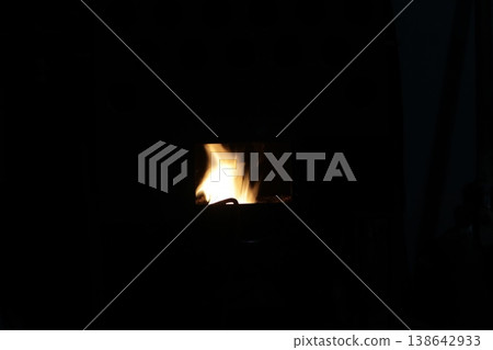 A furnace running on waste oil. A furnace running on waste oil. 138642933