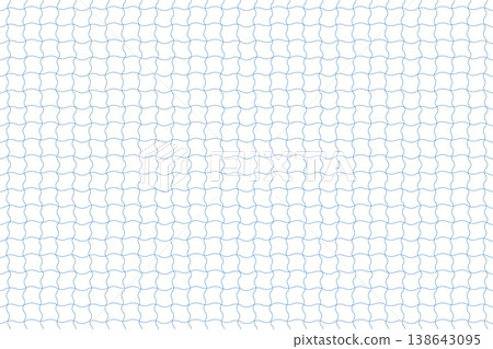 Blue wavy thin line digital grid represents a data network or neural mesh on a white background. Blue wavy thin line digital grid represents a data network or neural mesh on a white background. 138643095