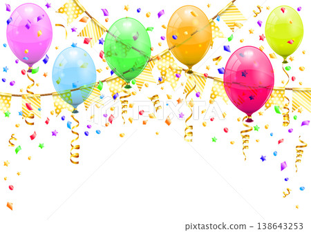 Golden Streamer and Confetti Golden Streamer and Confetti 138643253