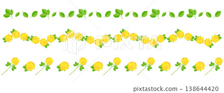 Set of 3 yellow rose stripes Set of 3 yellow rose stripes 138644420