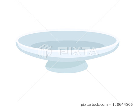 Cake stand. Flat vector clipart, illustration with isolated background. 138644506