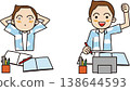 An illustration of a young boy studying at home, with both a listless and motivated expression. 138644593