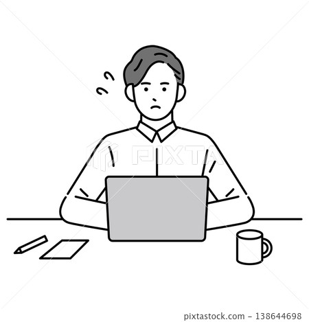 一個在電腦工作上遇到麻煩的人 138644698