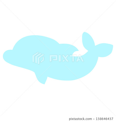 A dolphin swimming (silhouette) 138646437