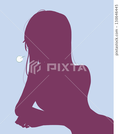 一個女人嘆息——剪影 一個女人嘆息——剪影 138646445