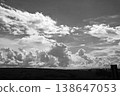 Summer clouds and sky in São Paulo State (monochrome) 138647053