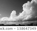 Summer clouds and sky in São Paulo State (monochrome) 138647349