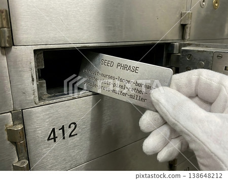 Placing Titanium Crypto Backup Inside a Bank Vault 138648212