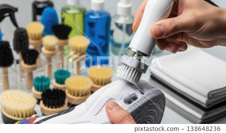 Professional Sneaker Cleaning and Restoration Service Process Professional Sneaker Cleaning and Restoration Service Process 138648236