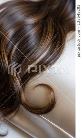 Shiny Healthy Hair on Luxury Mulberry Silk Pillowcase for Hair Care 138648292