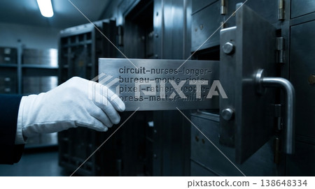 Placing Titanium Crypto Backup Inside a Bank Vault 138648334