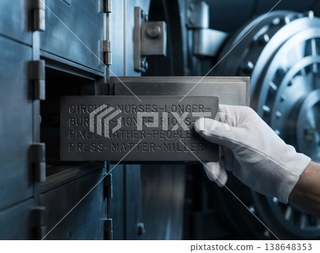 Placing Titanium Crypto Backup Inside a Bank Vault Placing Titanium Crypto Backup Inside a Bank Vault 138648353
