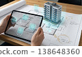 AR Real Estate Tokenization on Architect Blueprint 138648360