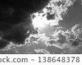 Summer clouds and sky in São Paulo (monochrome) 138648378