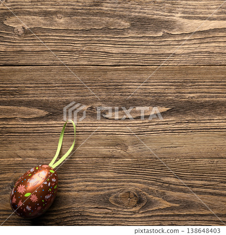 Easter Decorative Egg Rustic Wood Vertical Easter Decorative Egg Rustic Wood Vertical 138648403