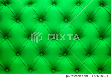 Green natural leather sofa upholstery texture background 138648621