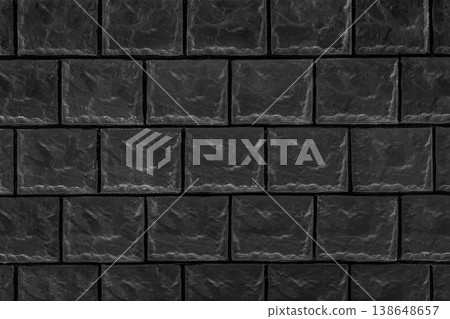 Brick block black wall texture pattern dark stone grunge structure old surface rough background backdrop Brick block black wall texture pattern dark stone grunge structure old surface rough background backdrop 138648657