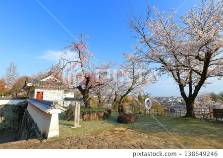 【兵庫縣】盛開的櫻花、龍野城的埋沒城門和龍野町 138649246