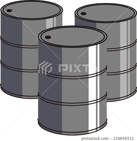 黑色油桶 138649312