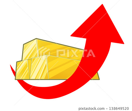 An illustration depicting the surge in gold prices. An illustration depicting the surge in gold prices. 138649520