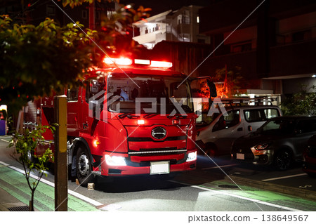半夜出動消防車撲滅小火災;夜間;假警報。 半夜出動消防車撲滅小火災;夜間;假警報。 138649567