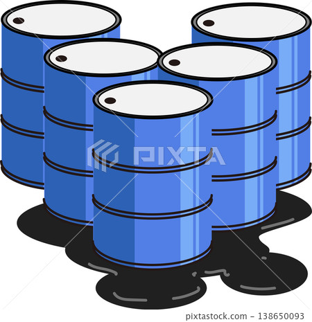 原油桶_藍色 138650093