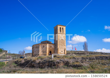 Historic Vera Cruz Church, Segovia, Spain, a Romanesque architectural marvel. Historic Vera Cruz Church, Segovia, Spain, a Romanesque architectural marvel. 138650524