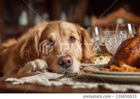 dog with glass of milk 138650833