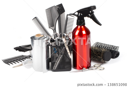 Hairdressing tools for salon styling and barbershop service Hairdressing tools for salon styling and barbershop service 138651098