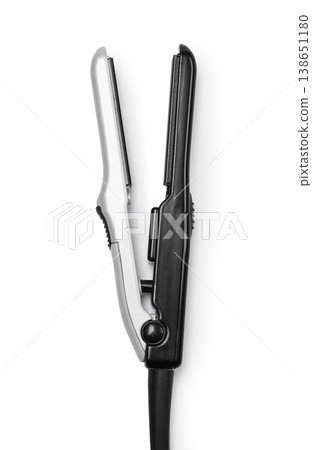 Hair straightener flat iron, styling beauty appliance for grooming 138651180